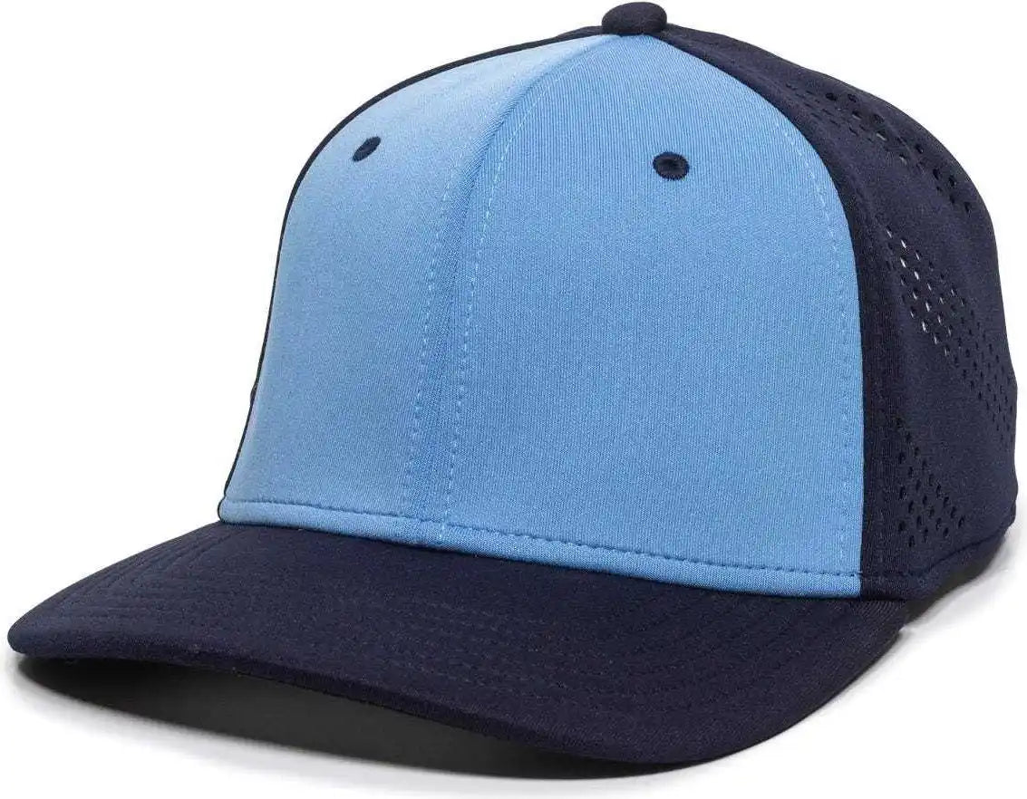 Oc Sports Air25 Flexible Fitting Cap - Columbia Blue Navy