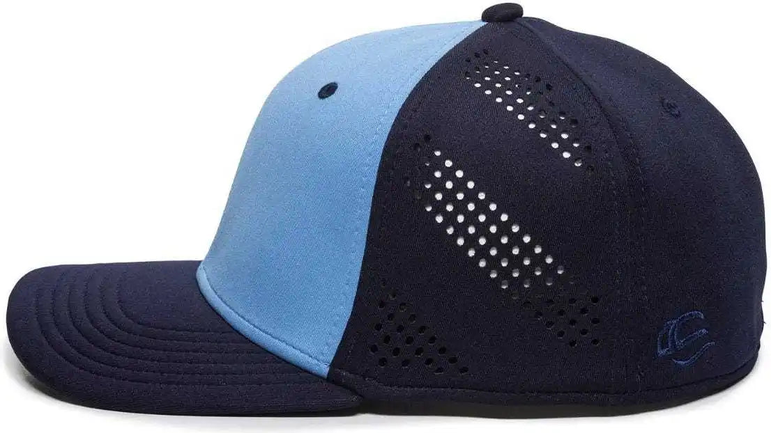 Oc Sports Air25 Flexible Fitting Cap - Columbia Blue Navy