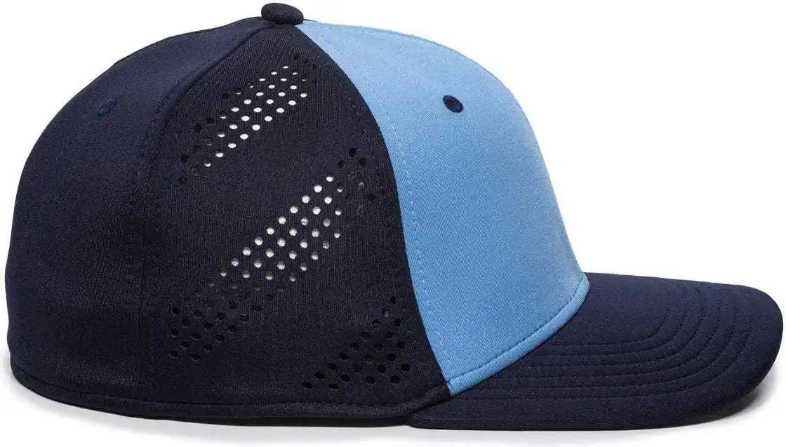 Oc Sports Air25 Flexible Fitting Cap - Columbia Blue Navy