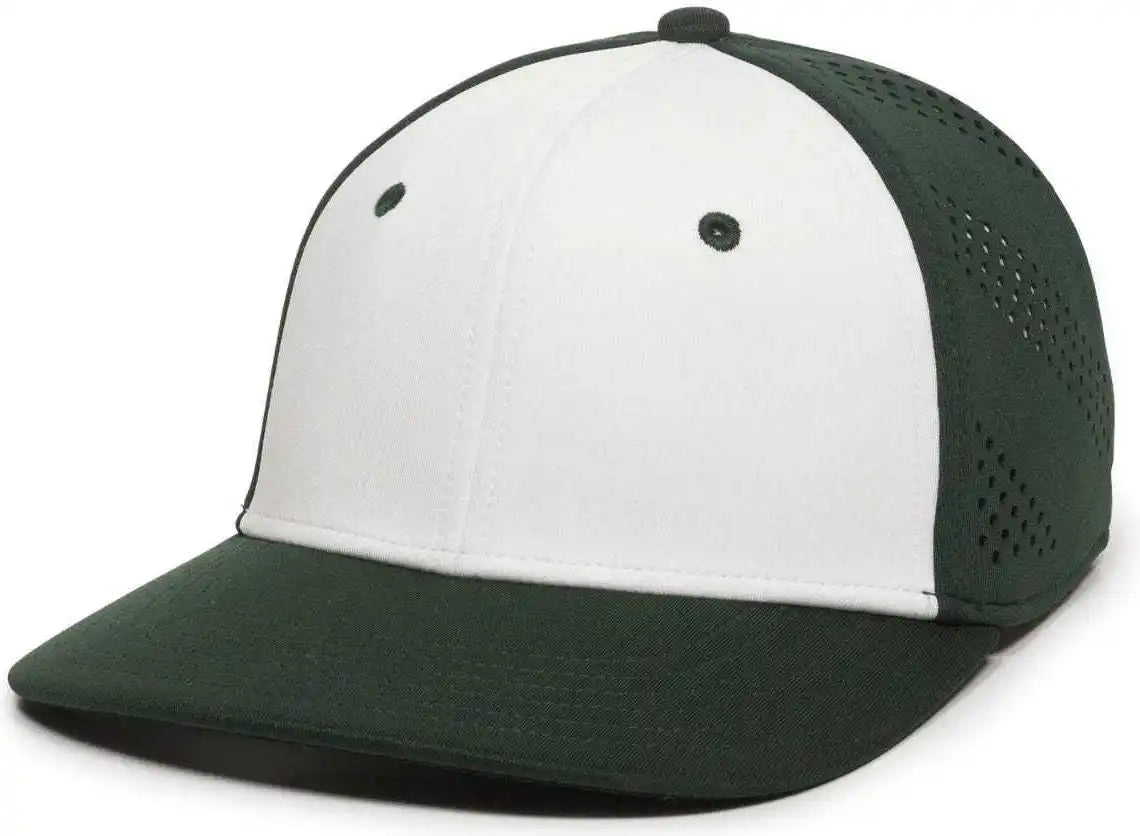 Oc Sports Air25 Flexible Fitting Cap - White Dark Green