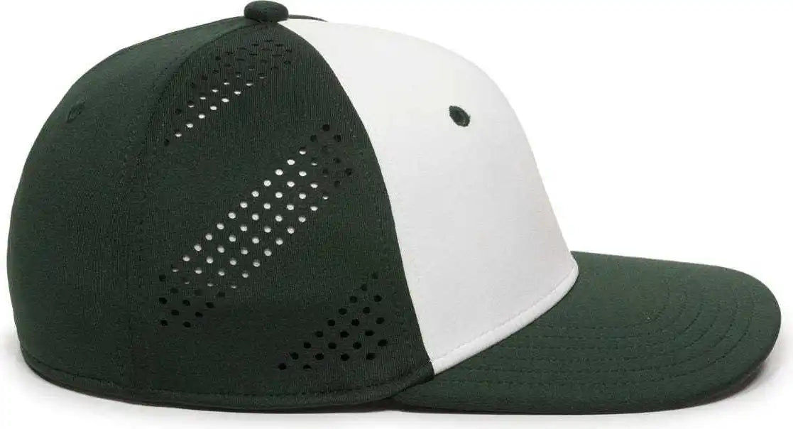 Oc Sports Air25 Flexible Fitting Cap - White Dark Green