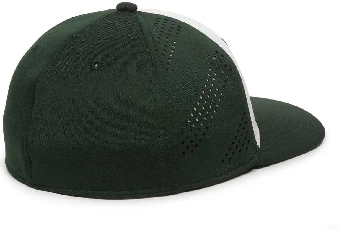 Oc Sports Air25 Flexible Fitting Cap - White Dark Green