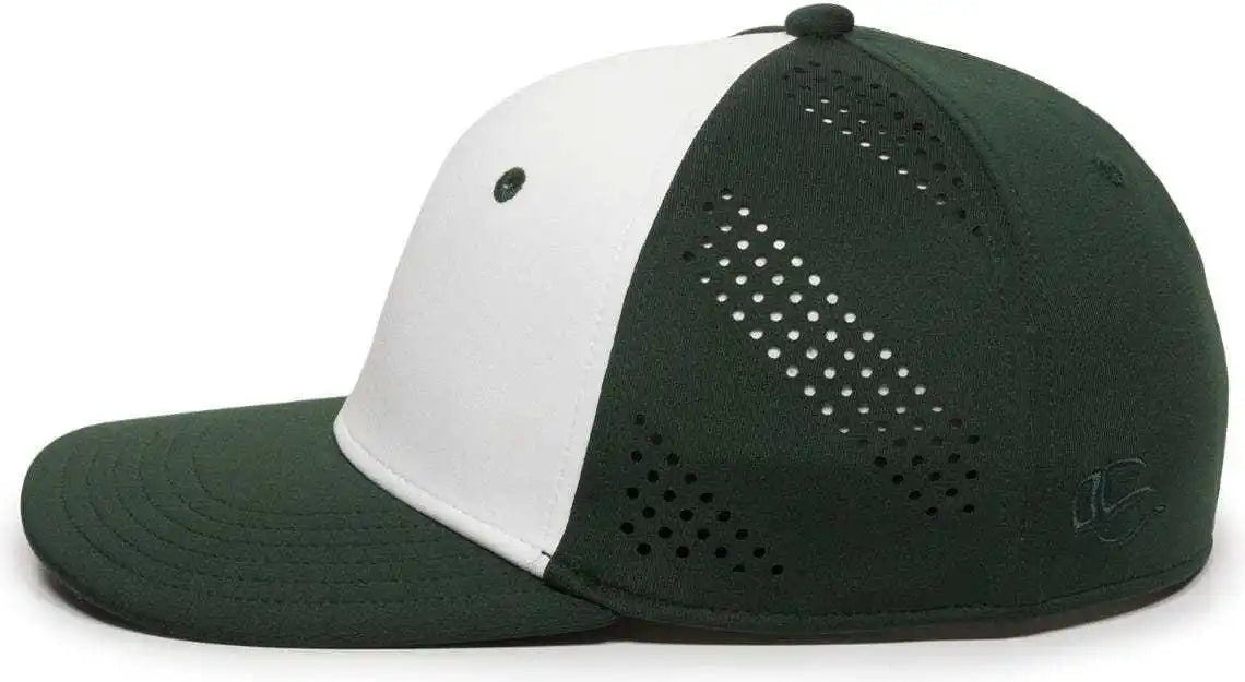Oc Sports Air25 Flexible Fitting Cap - White Dark Green