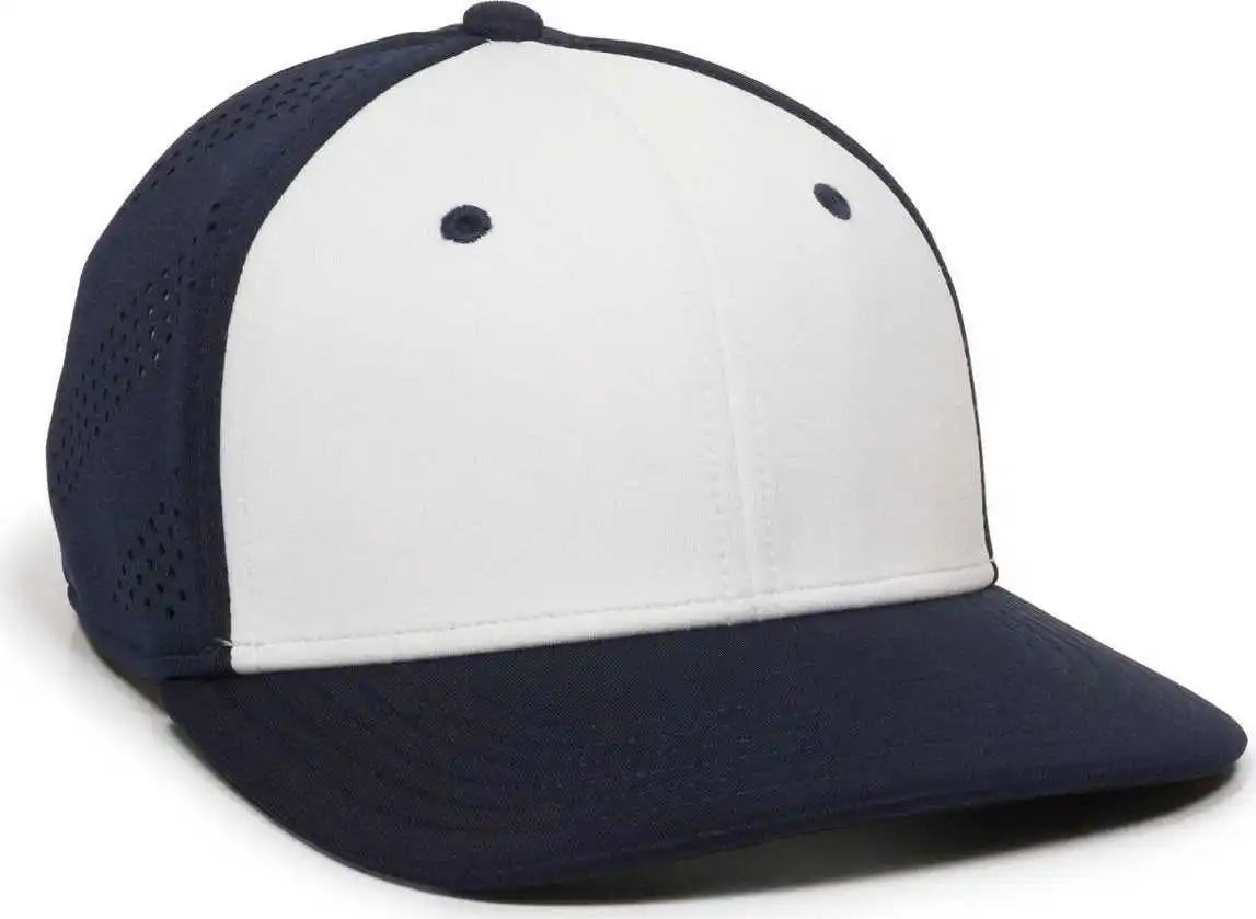 Oc Sports Air25 Flexible Fitting Cap - White Navy - 6 3/8’’ - 3/4’’