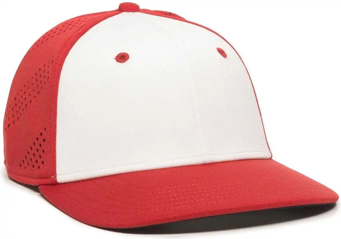 Oc Sports Air25 Flexible Fitting Cap - White Red - 6 3/8’’ - 3/4’’