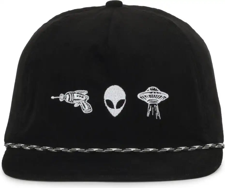 Oc Sports Alien02 Mid Crown Dad Cap - Black - 6 7/8’’ - 7 1/2’’