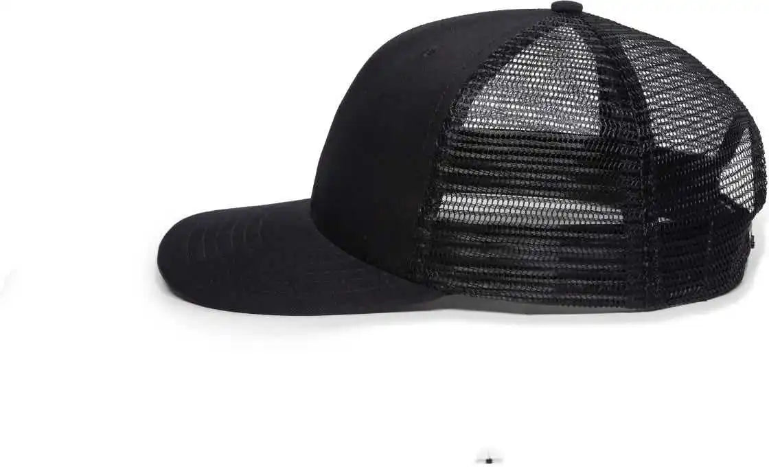 Oc Sports Am-101m Usa Made Mesh Back Cap - Black - 6 7/8’’ - 7 1/2’’