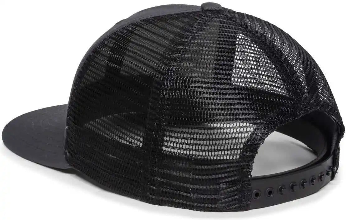 Oc Sports Am-101m Usa Made Mesh Back Cap - Charcoal Black - Dark Gray / 6 7/8’’ - 7 1/2’’