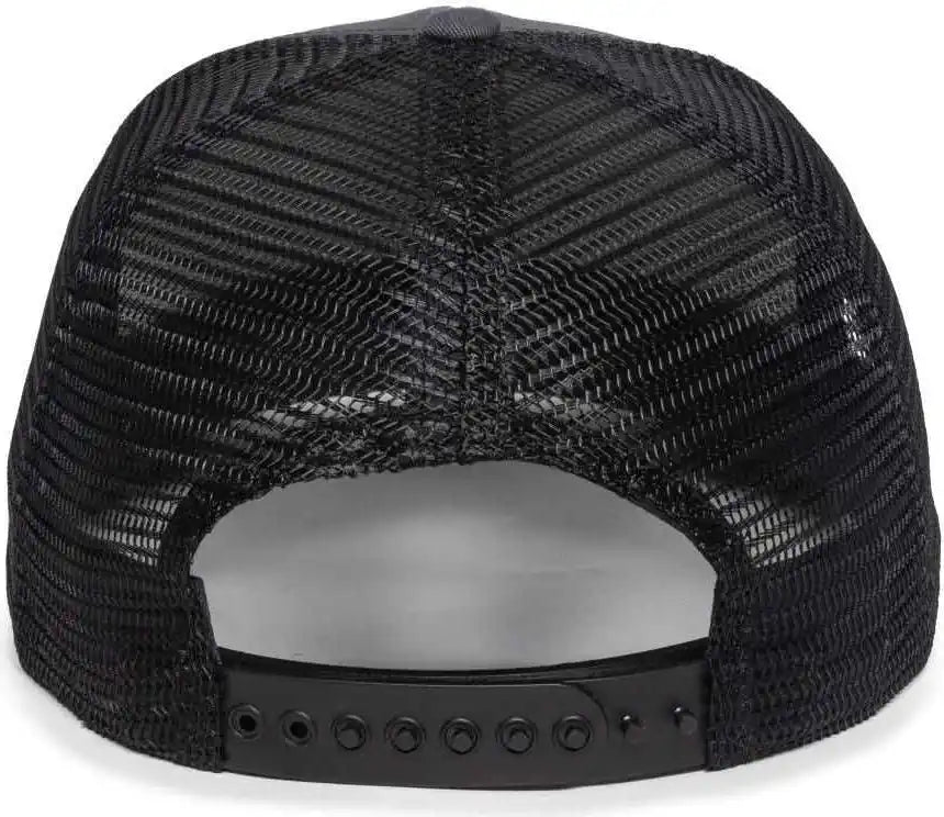 Oc Sports Am-101m Usa Made Mesh Back Cap - Charcoal Black - Dark Gray / 6 7/8’’ - 7 1/2’’