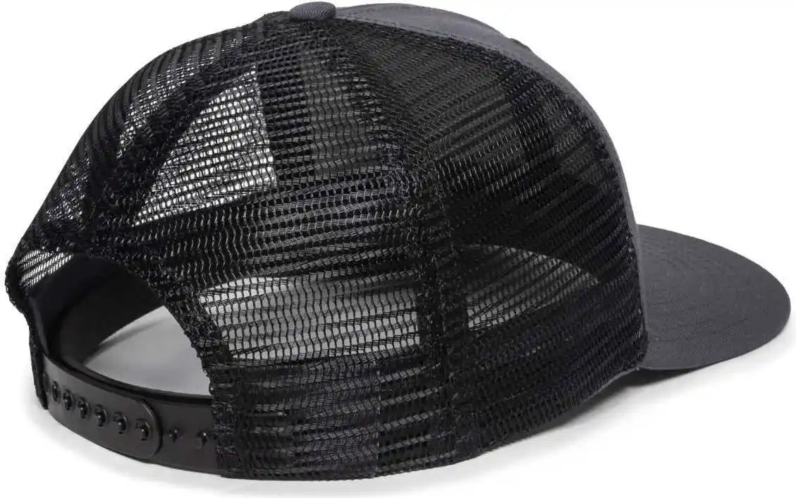 Oc Sports Am-101m Usa Made Mesh Back Cap - Charcoal Black - Dark Gray / 6 7/8’’ - 7 1/2’’