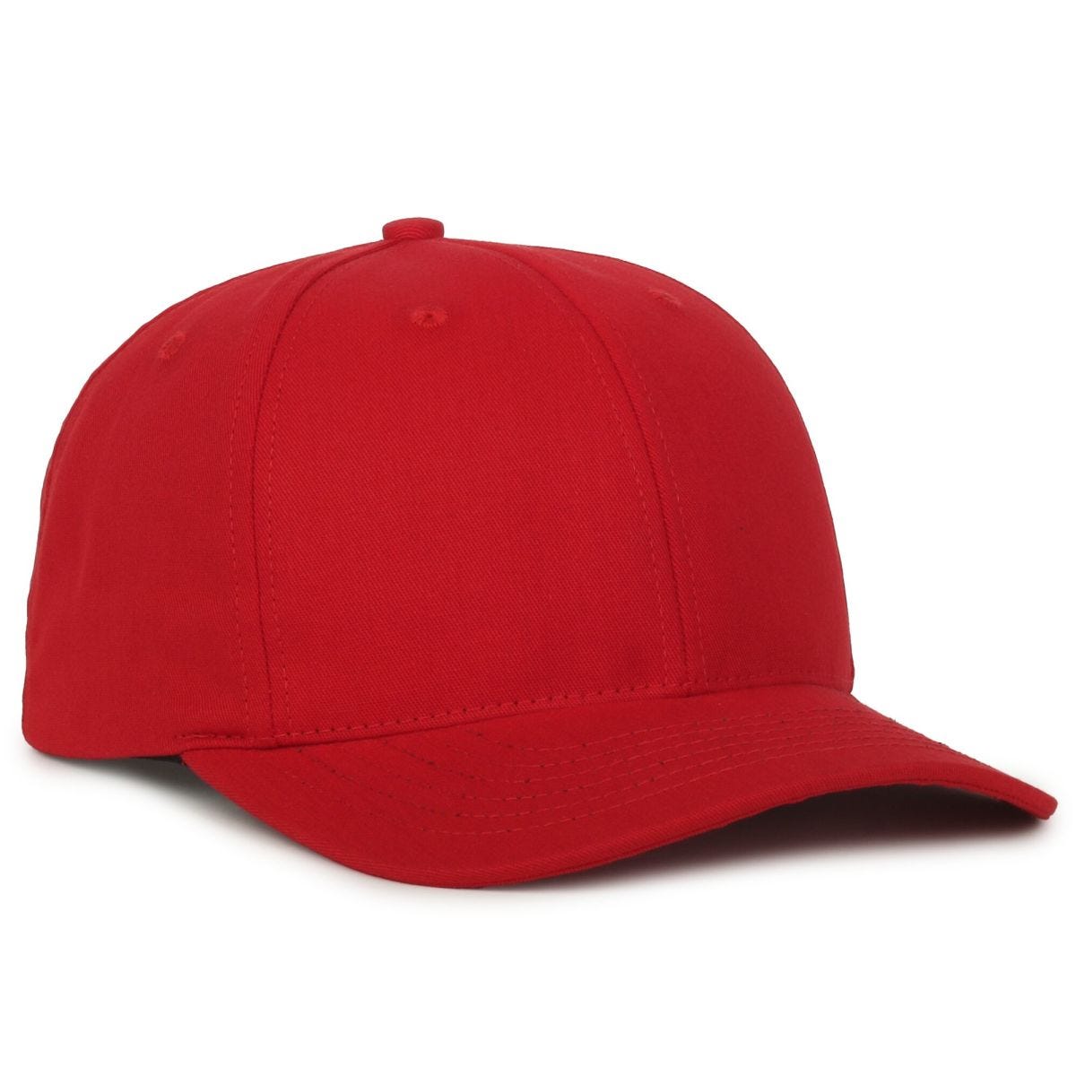 Oc Sports Am-102 Made in Usa Solid Back Cap - Red