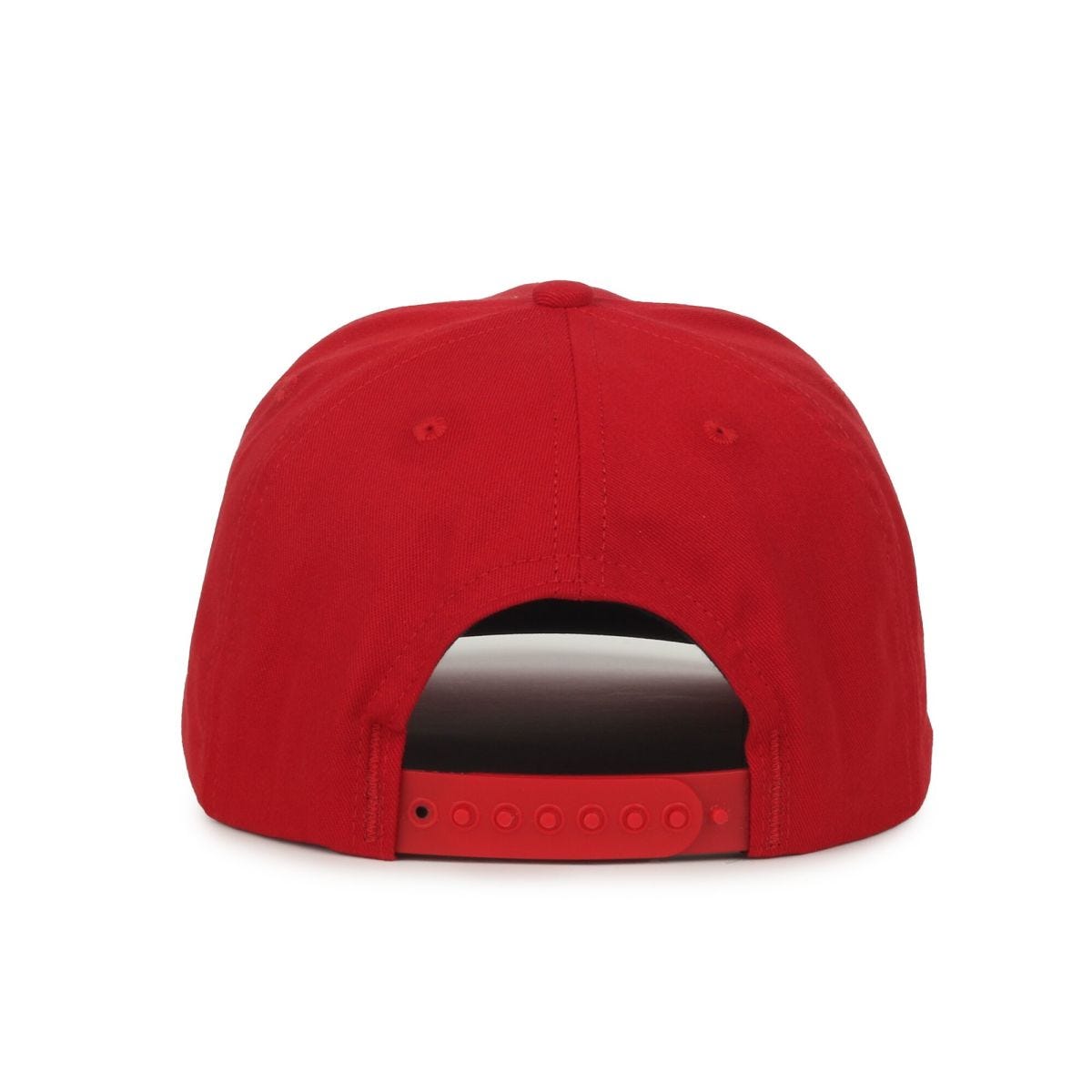 Oc Sports Am-102 Made in Usa Solid Back Cap - Red