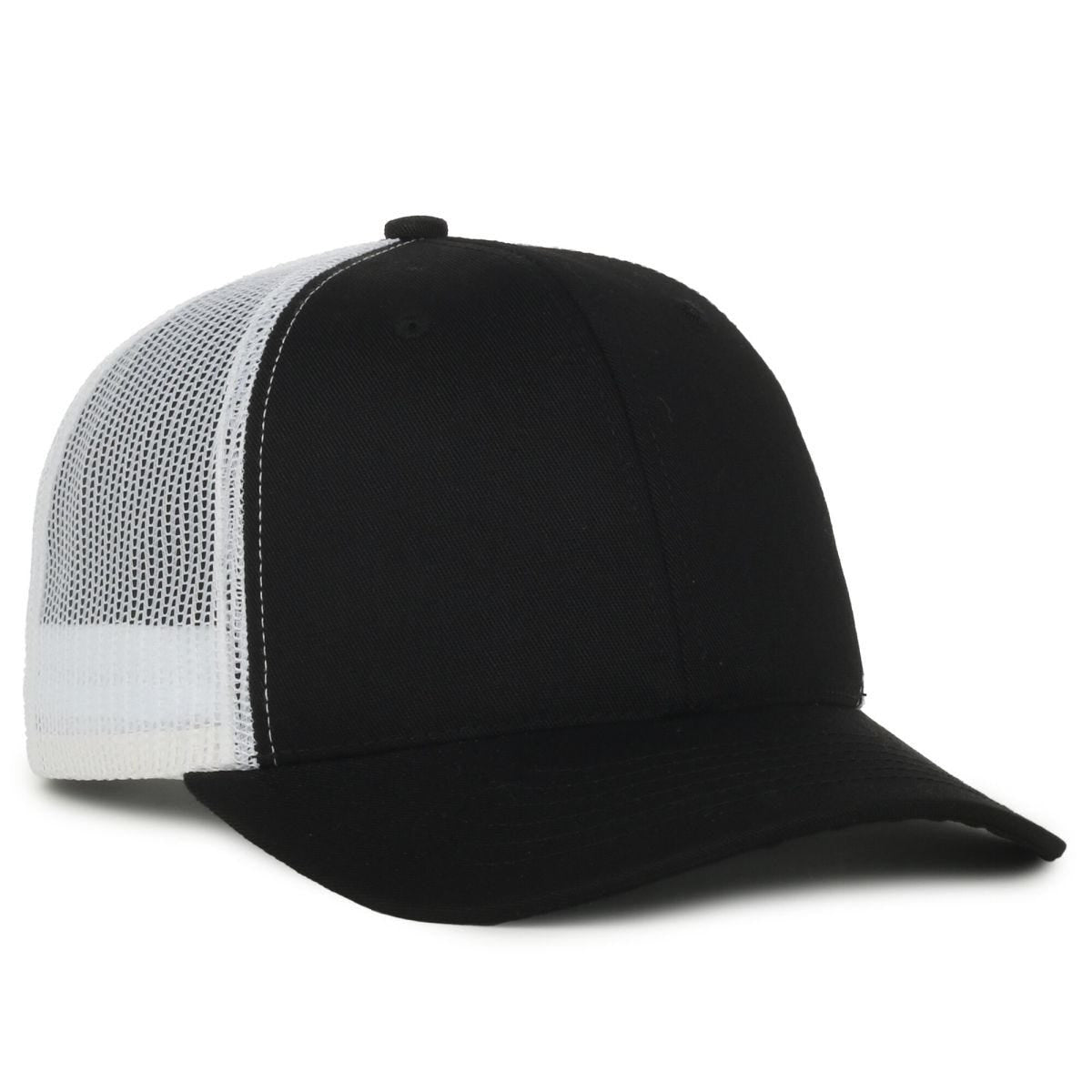 Oc Sports Am-102m Made in Usa Mesh Back Cap - Black/white