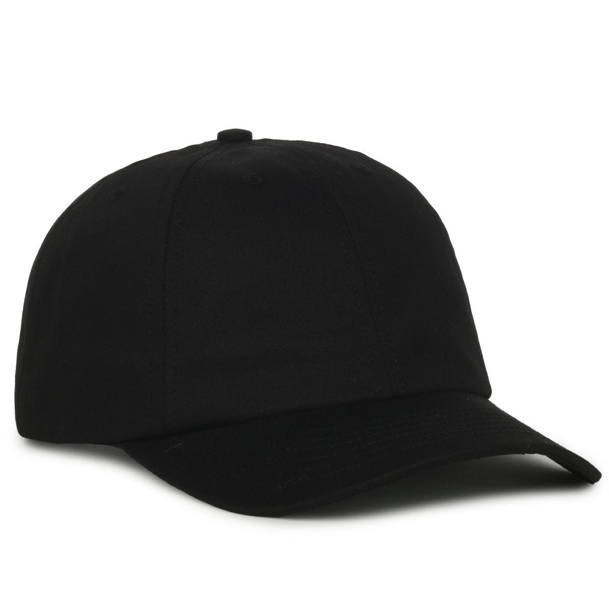 Oc Sports Am-111 Made in Usa Solid Back Dad Cap - Black