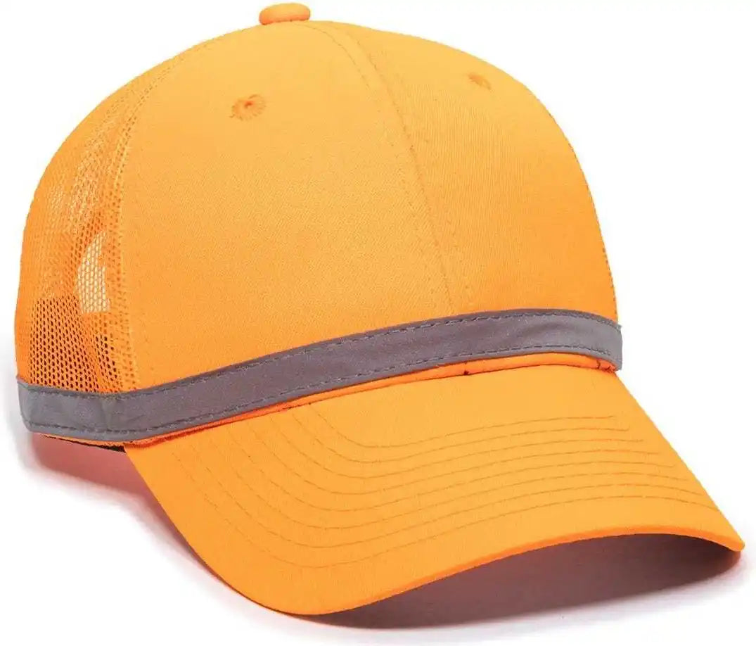 Oc Sports Ansi-100m Adjustable Mesh Back Cap that is Easily Visible - Blaze - 6 7/8’’ - 7 1/2’’