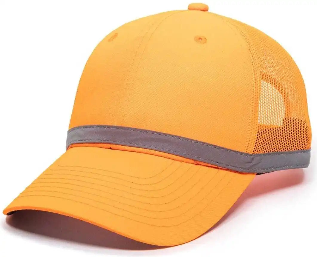 Oc Sports Ansi-100m Adjustable Mesh Back Cap that is Easily Visible - Blaze - 6 7/8’’ - 7 1/2’’