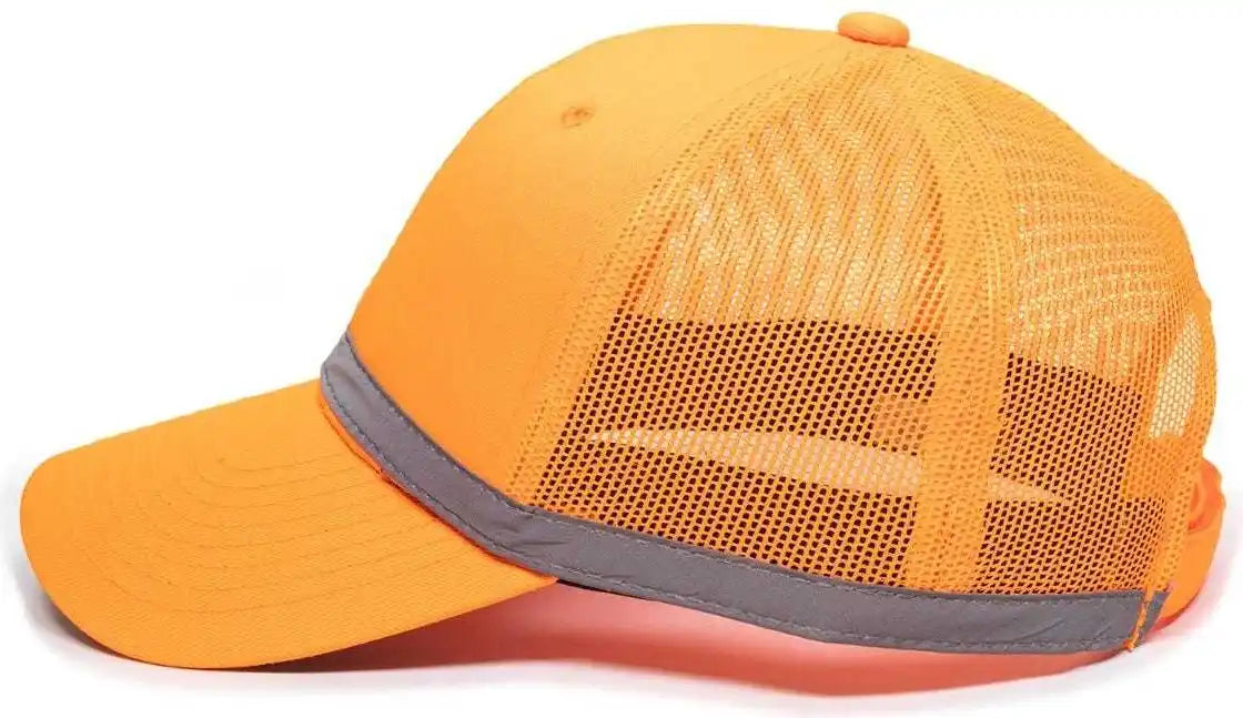 Oc Sports Ansi-100m Adjustable Mesh Back Cap that is Easily Visible - Blaze - 6 7/8’’ - 7 1/2’’