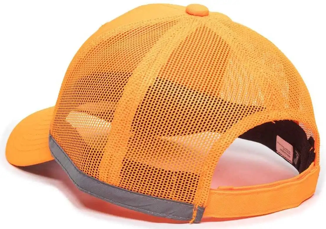 Oc Sports Ansi-100m Adjustable Mesh Back Cap that is Easily Visible - Blaze - 6 7/8’’ - 7 1/2’’