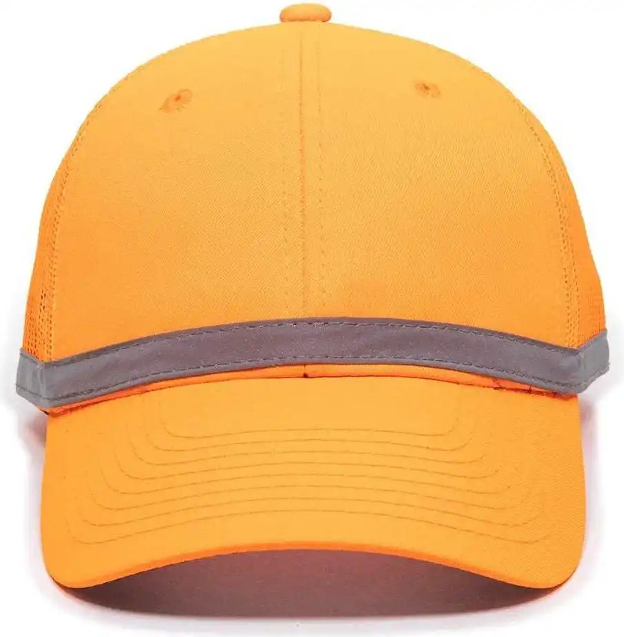 Oc Sports Ansi-100m Adjustable Mesh Back Cap that is Easily Visible - Blaze - 6 7/8’’ - 7 1/2’’