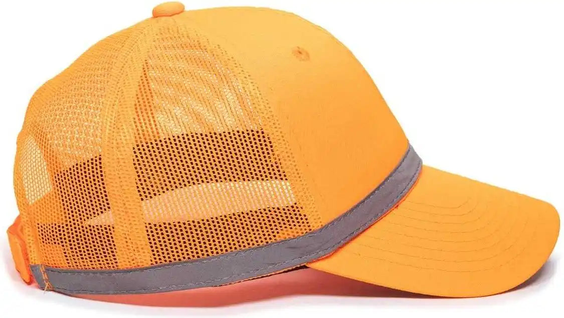 Oc Sports Ansi-100m Adjustable Mesh Back Cap that is Easily Visible - Blaze - 6 7/8’’ - 7 1/2’’