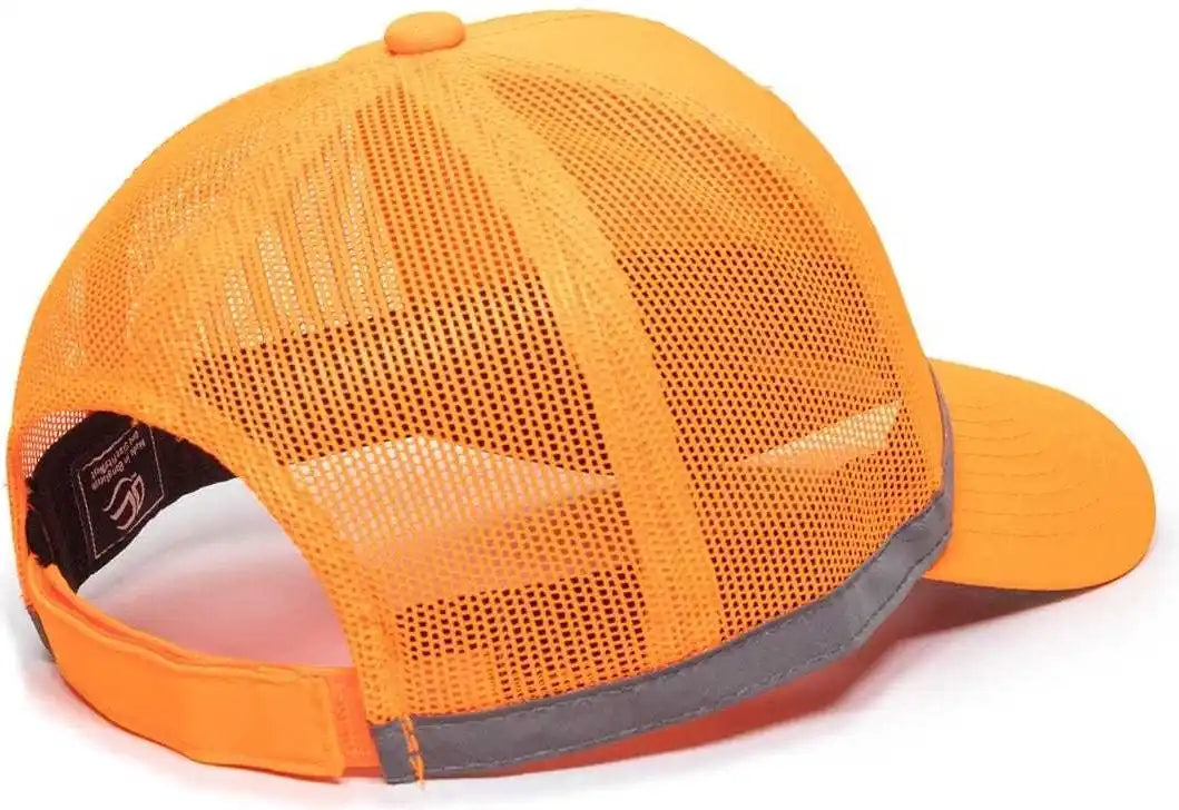 Oc Sports Ansi-100m Adjustable Mesh Back Cap that is Easily Visible - Blaze - 6 7/8’’ - 7 1/2’’