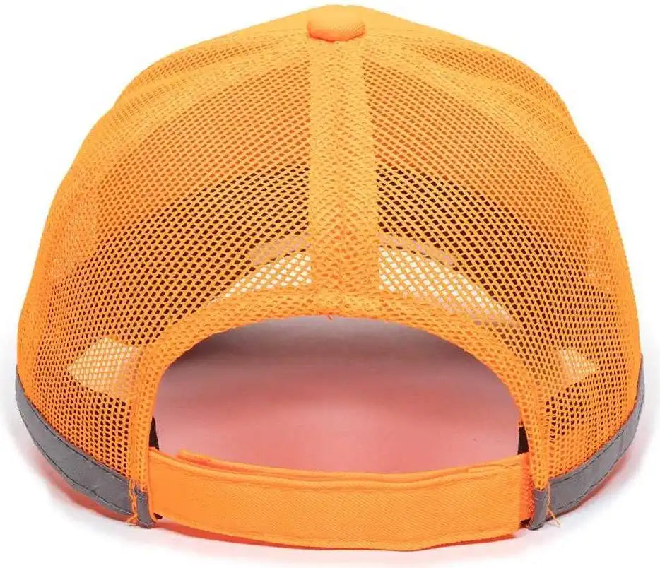 Oc Sports Ansi-100m Adjustable Mesh Back Cap that is Easily Visible - Blaze - 6 7/8’’ - 7 1/2’’