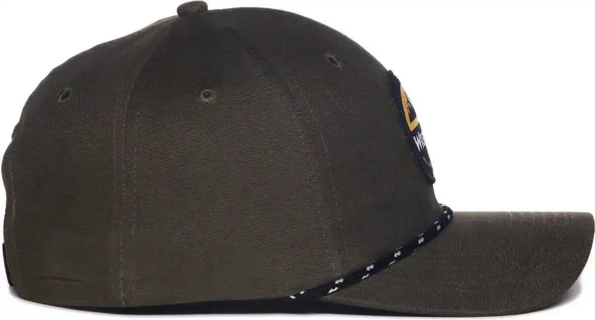 Oc Sports Atg-101 Wranger Atg Snapback Pro Cown with Cord Cap - Olive - Osfm