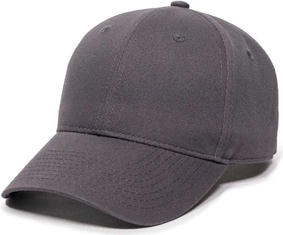 Oc Sports Bct-600 Pro Style Cotton Twill Cap - Charcoal - Dark Gray / 6 7/8’’ - 7 1/2’’