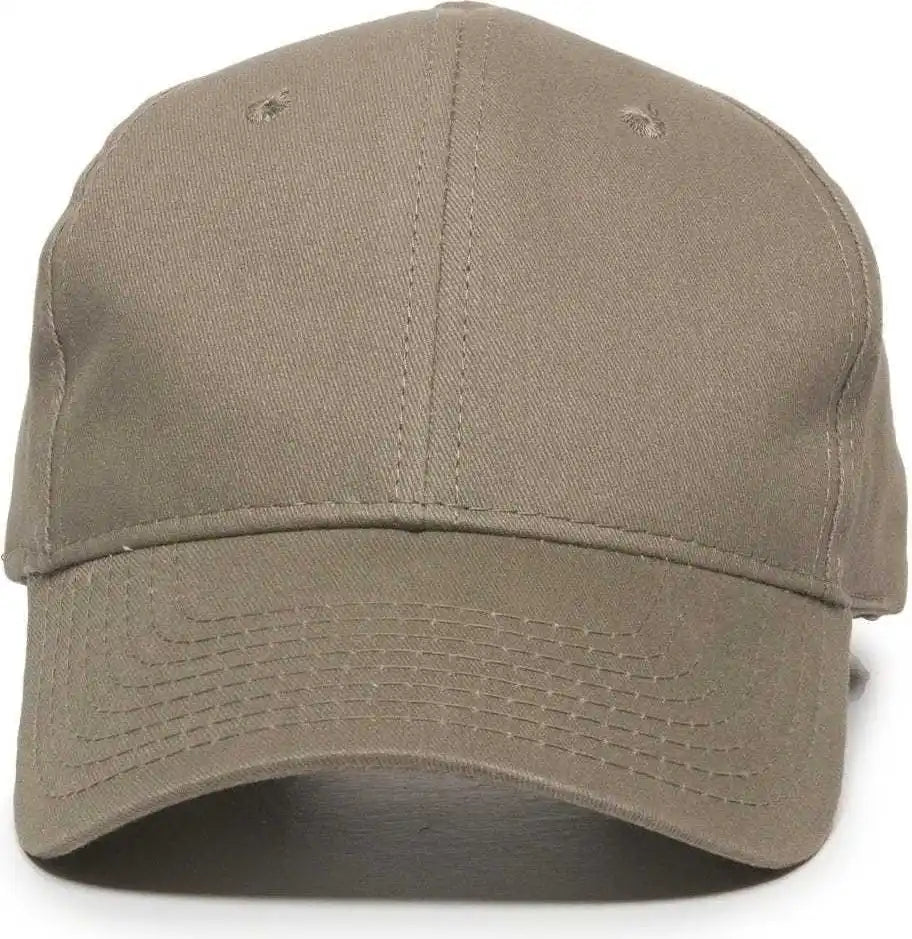 Oc Sports Bct-600 Pro Style Cotton Twill Cap - Khaki - 6 7/8’’ - 7 1/2’’