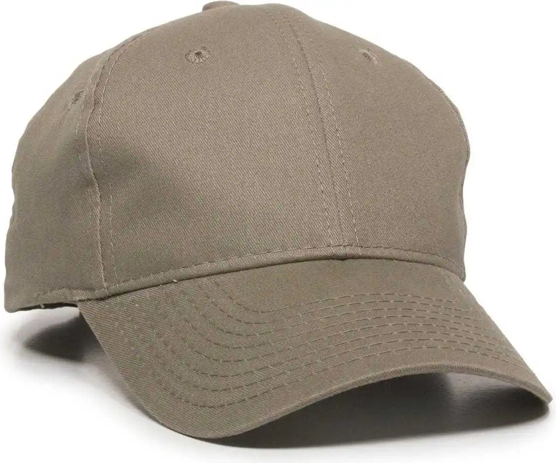 Oc Sports Bct-600 Pro Style Cotton Twill Cap - Khaki - 6 7/8’’ - 7 1/2’’