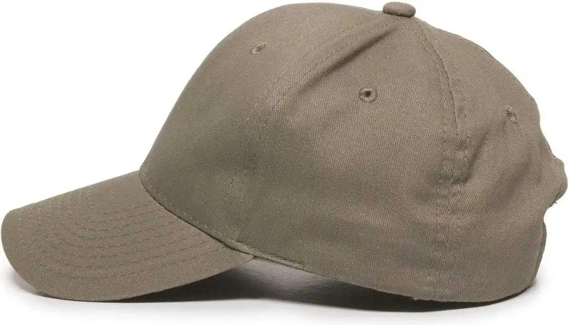 Oc Sports Bct-600 Pro Style Cotton Twill Cap - Khaki - 6 7/8’’ - 7 1/2’’