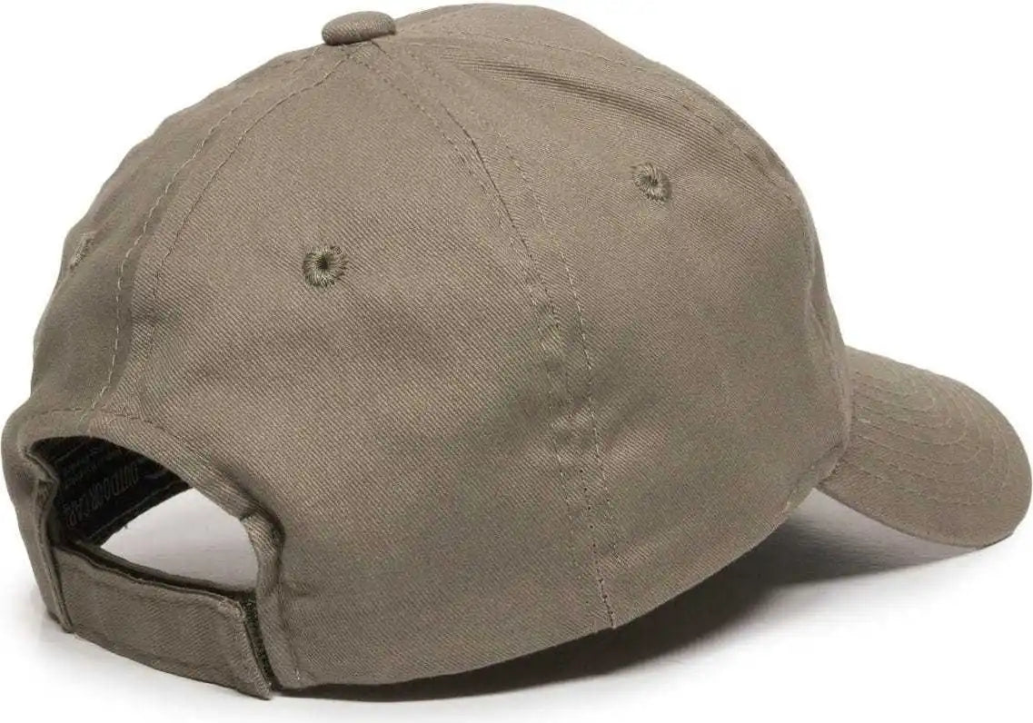 Oc Sports Bct-600 Pro Style Cotton Twill Cap - Khaki - 6 7/8’’ - 7 1/2’’