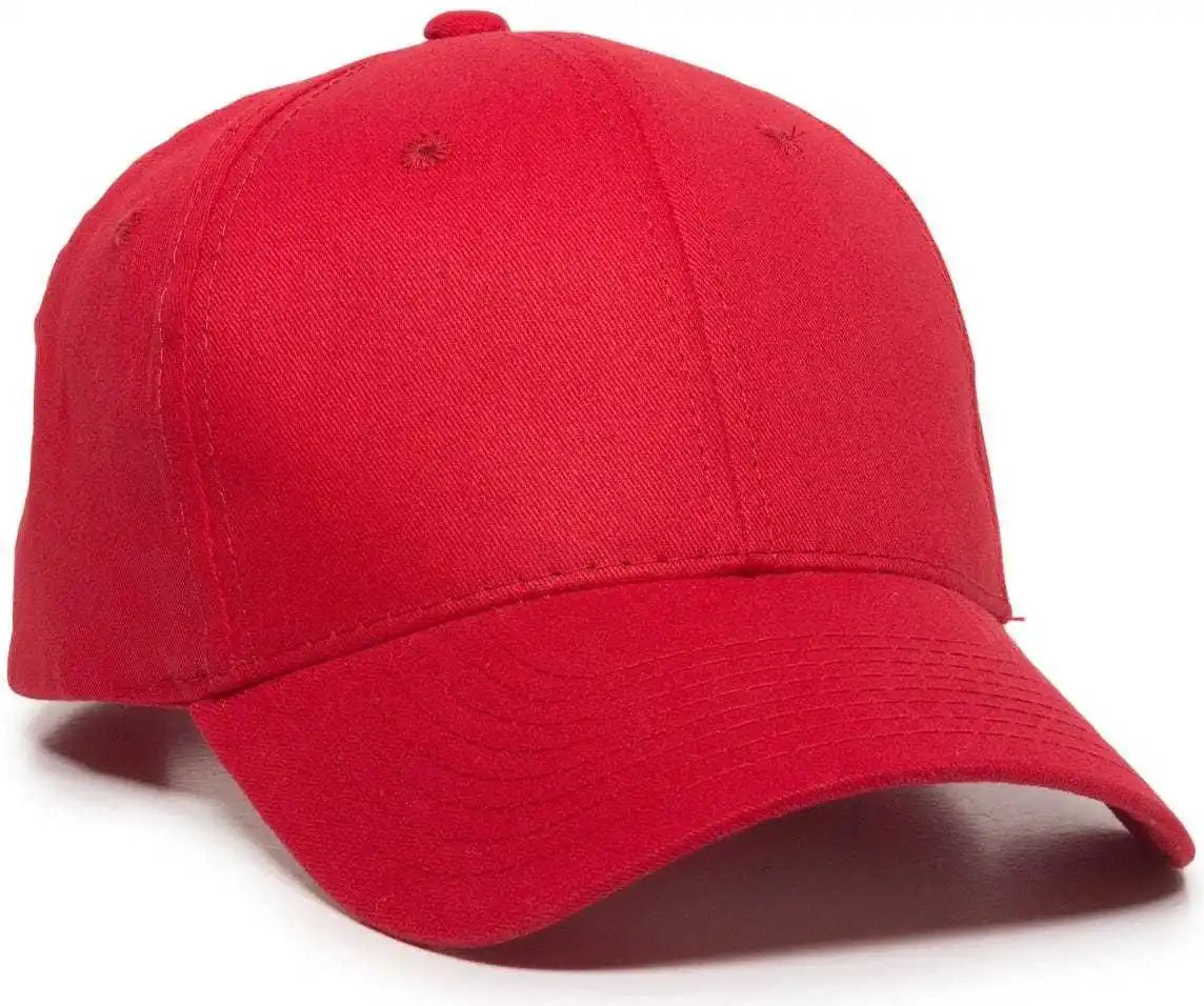 Oc Sports Bct-600 Pro Style Cotton Twill - Red - 6 7/8’’ - 7 1/2’’