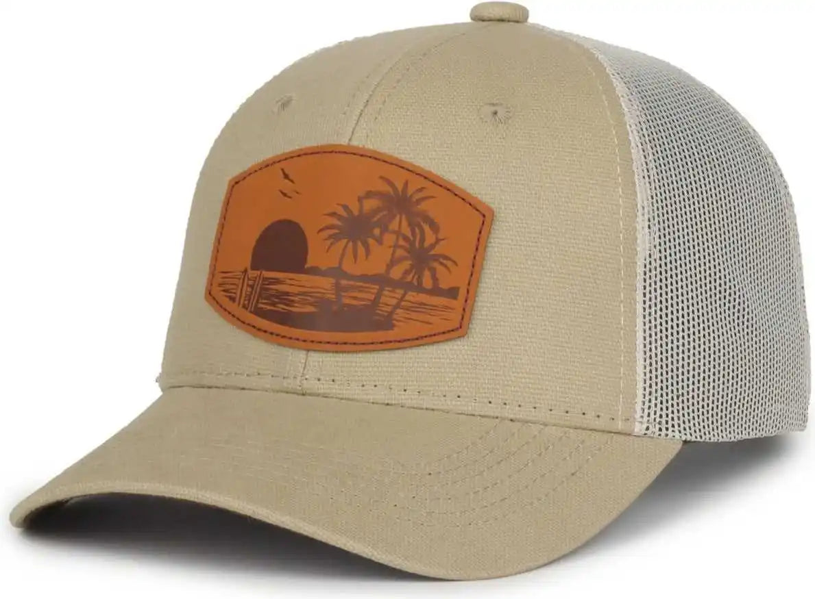 Oc Sports Beach01 Oasis Patch Cap - Khaki Putty - Light Gray / 6 7/8’’ - 7 1/2’’