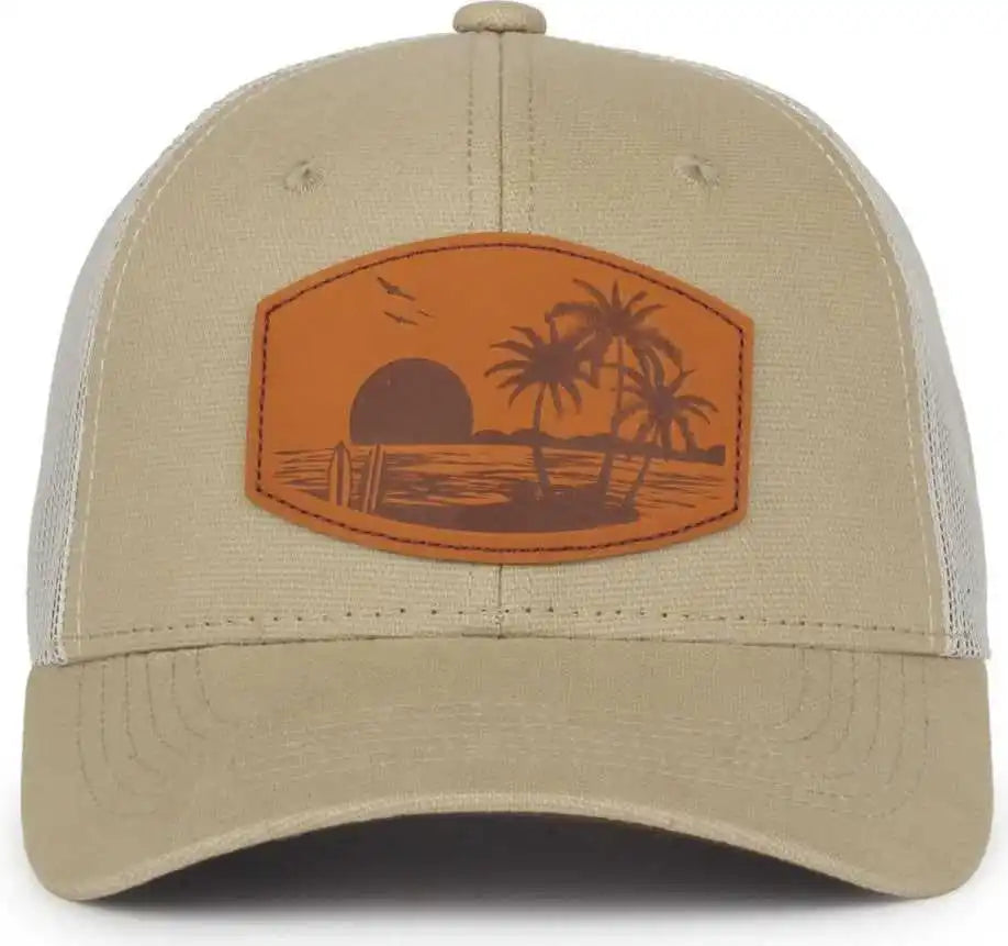 Oc Sports Beach01 Oasis Patch Cap - Khaki Putty - Light Gray / 6 7/8’’ - 7 1/2’’