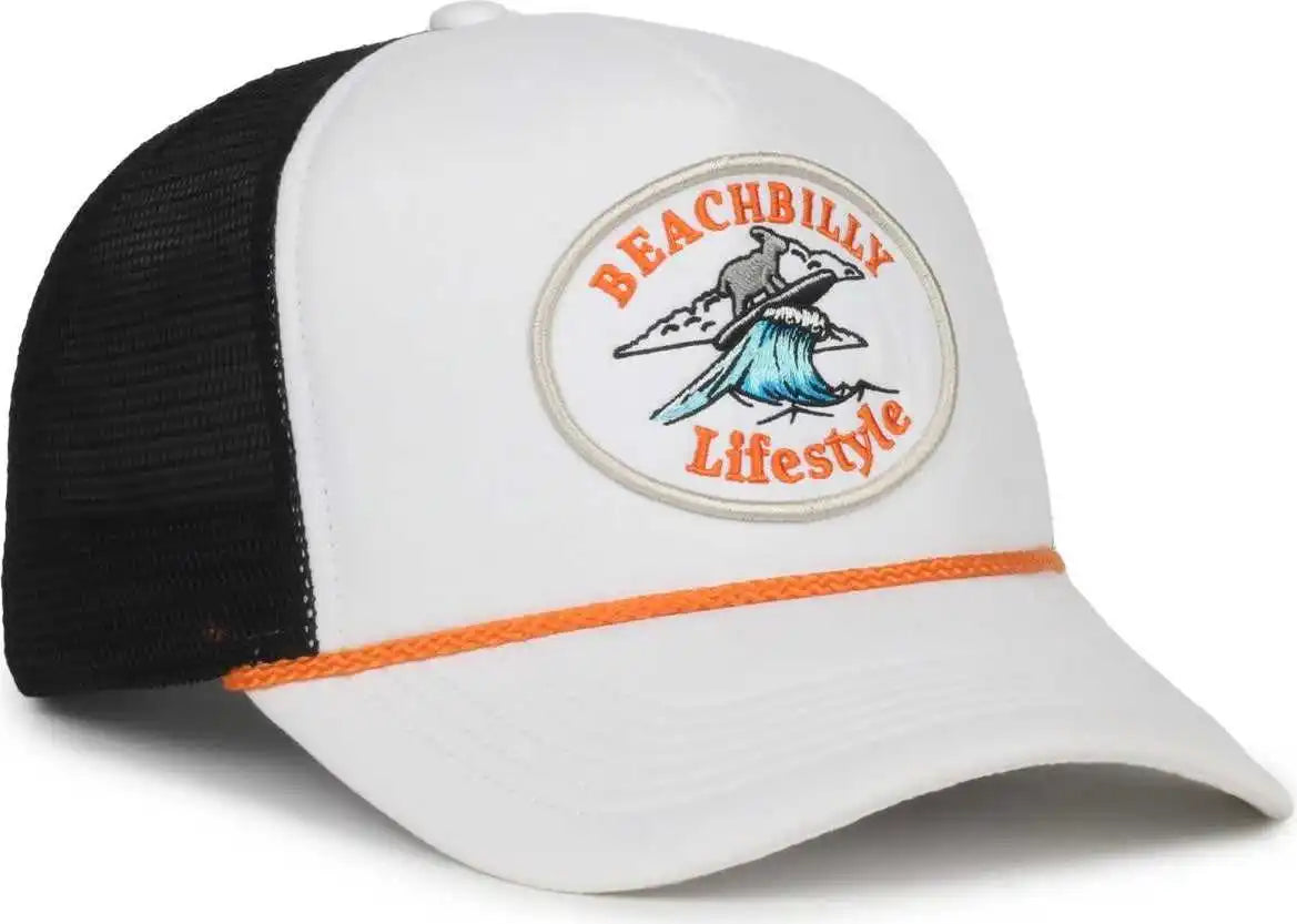 Oc Sports Beachbilly3 Beachbilly Caps - White Black - Osfm