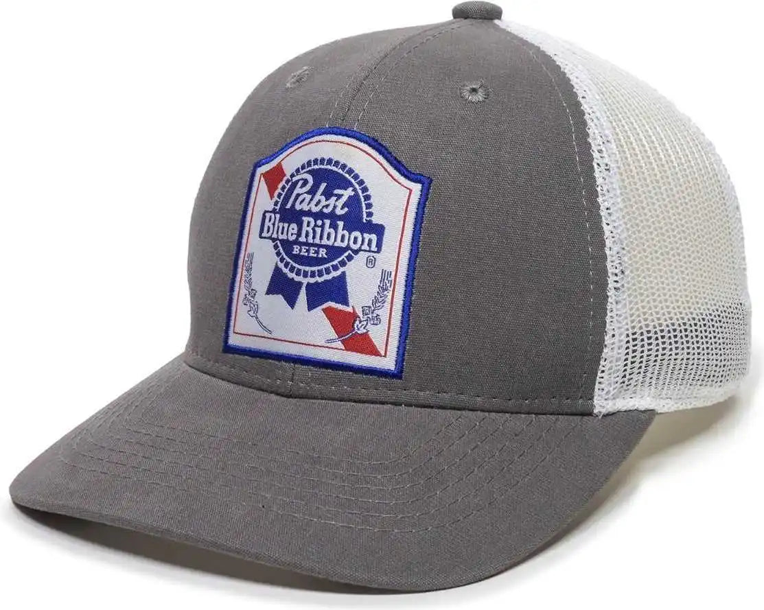 Oc Sports Beer-024 Pabst Caps - Dark Gray White - 6 7/8’’ - 7 1/2’’