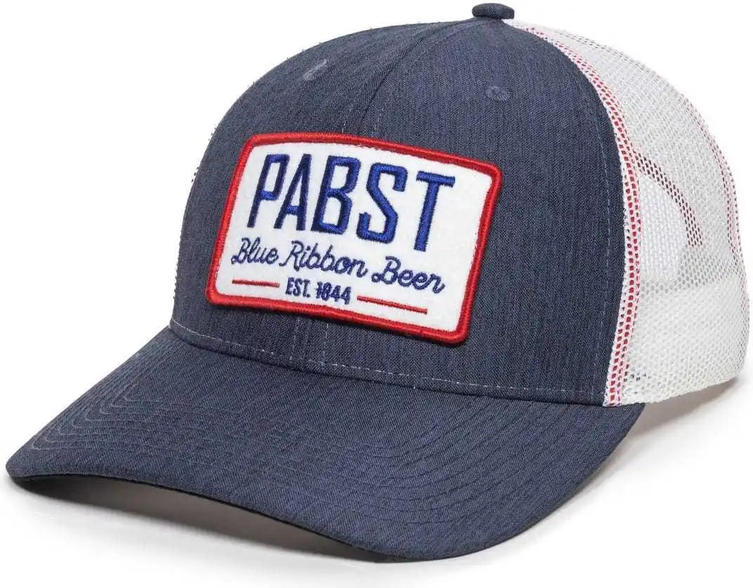 Oc Sports Beer-026 Pabst Mesh Back Cap - Navy White - 6 7/8’’ - 7 1/2’’