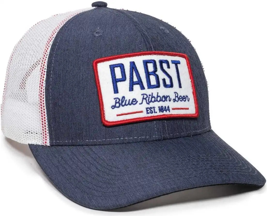 Oc Sports Beer-026 Pabst Mesh Back Cap - Navy White - 6 7/8’’ - 7 1/2’’