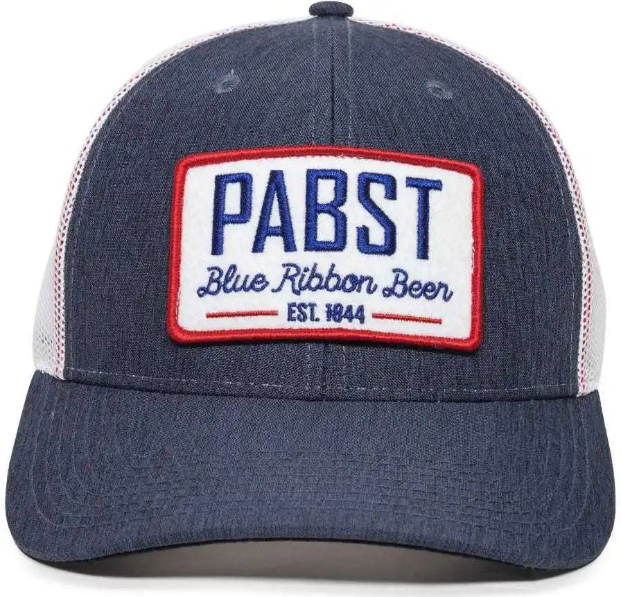 Oc Sports Beer-026 Pabst Mesh Back Cap - Navy White - 6 7/8’’ - 7 1/2’’