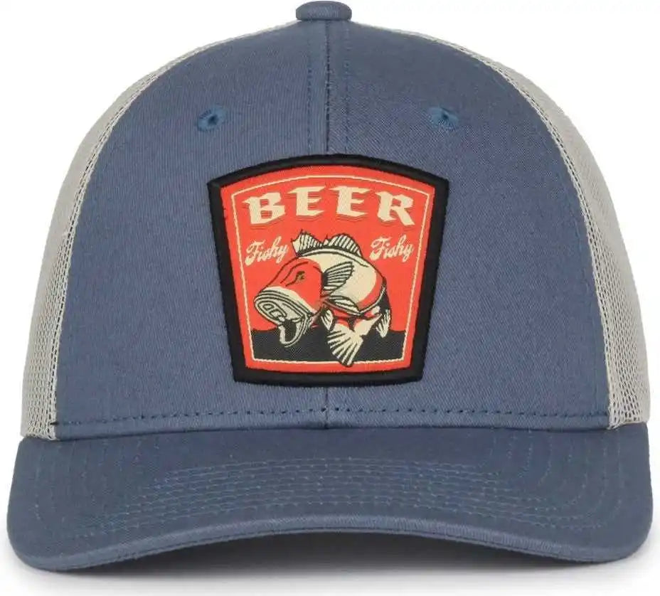 Oc Sports Beer-030 Pabst Caps - Sea Blue Putty - Navy Light Gray / 6 7/8’’ - 7 1/2’’