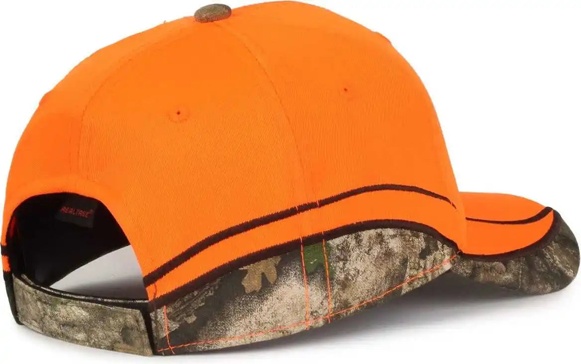 Oc Sports Blz-615 Adjustable Cap that is Easily Visible - Blaze Realtree Apx - Osfm