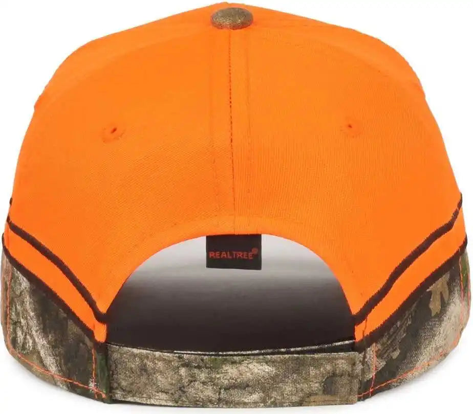 Oc Sports Blz-615 Adjustable Cap that is Easily Visible - Blaze Realtree Apx - Osfm