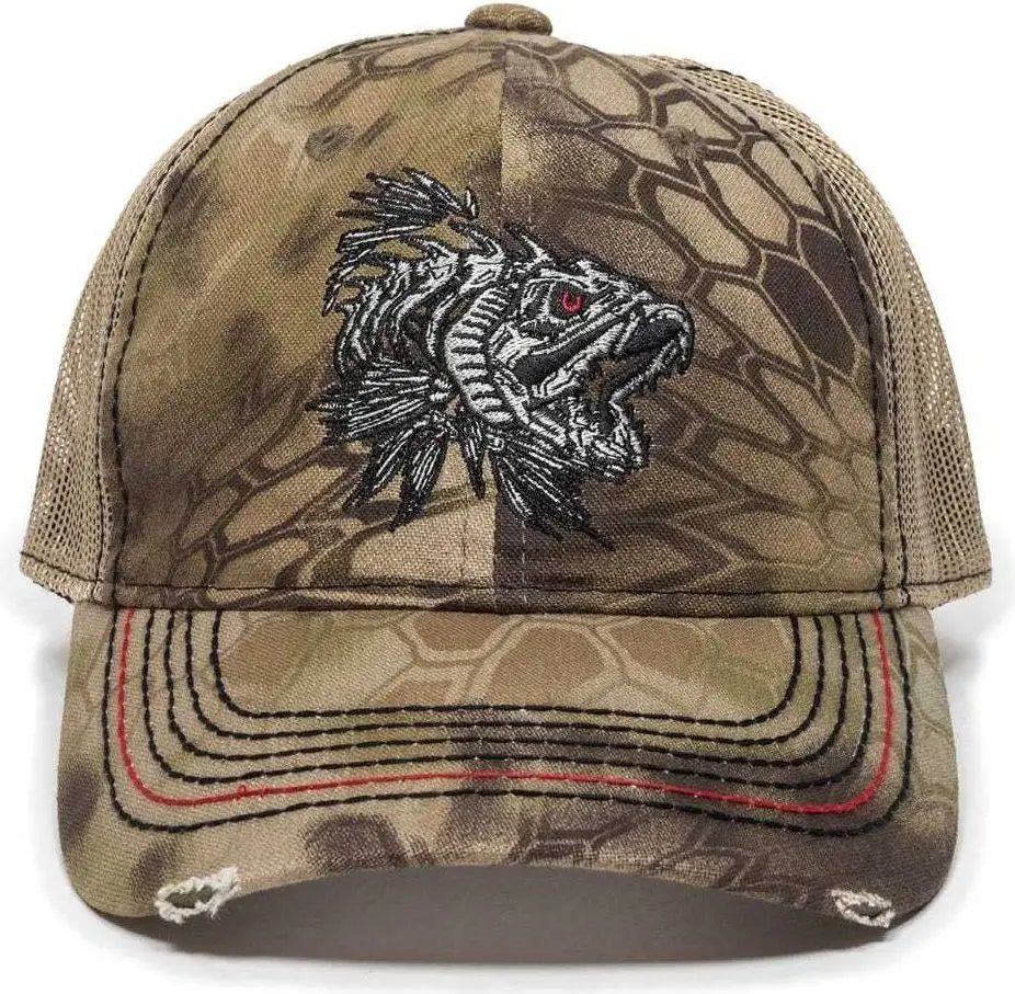 Oc Sports Bon-013 Fishing Adjustable Cap - Kryptek Highlander Tan - 6 7/8’’ - 7 1/2’’