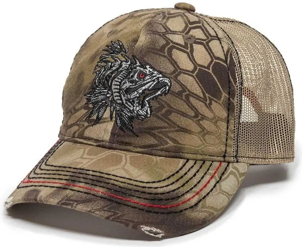 Oc Sports Bon-013 Fishing Adjustable Cap - Kryptek Highlander Tan - 6 7/8’’ - 7 1/2’’