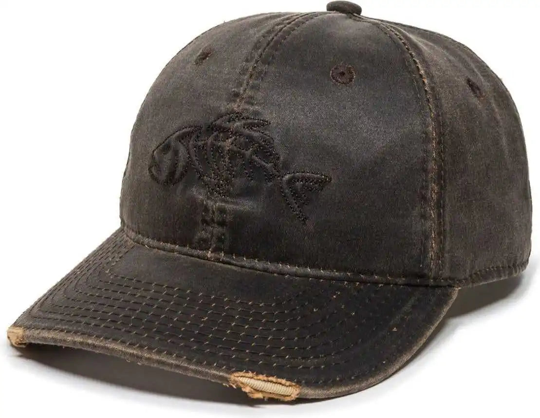 Oc Sports Bon-017 Fishing Adjustable Cap - Dark Brown - 6 7/8’’ - 7 1/2’’