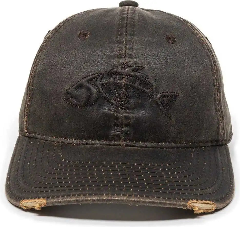 Oc Sports Bon-017 Fishing Adjustable Cap - Dark Brown - 6 7/8’’ - 7 1/2’’