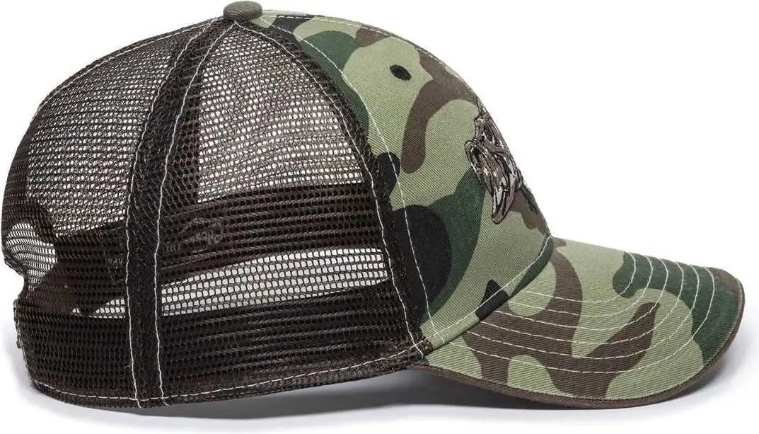 Oc Sports Bon-022 Fishing Adjustable Mesh Back Cap - Generic Camo Brown - Green / 6 7/8’’ - 7 1/2’’