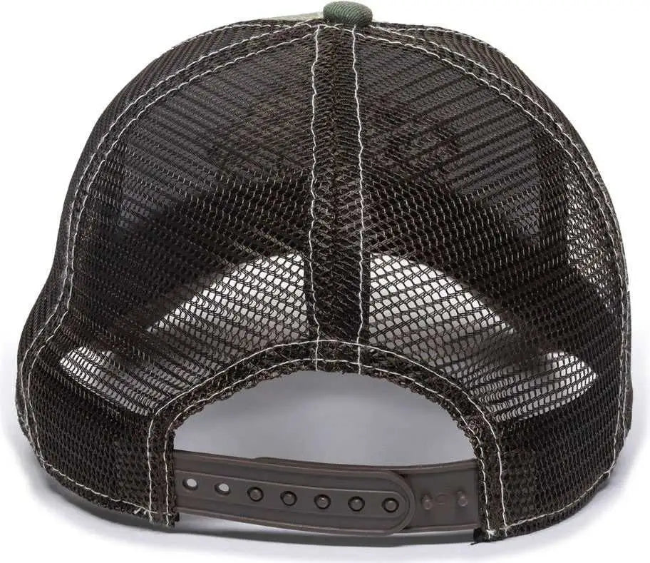 Oc Sports Bon-022 Fishing Adjustable Mesh Back Cap - Generic Camo Brown - Green / 6 7/8’’ - 7 1/2’’