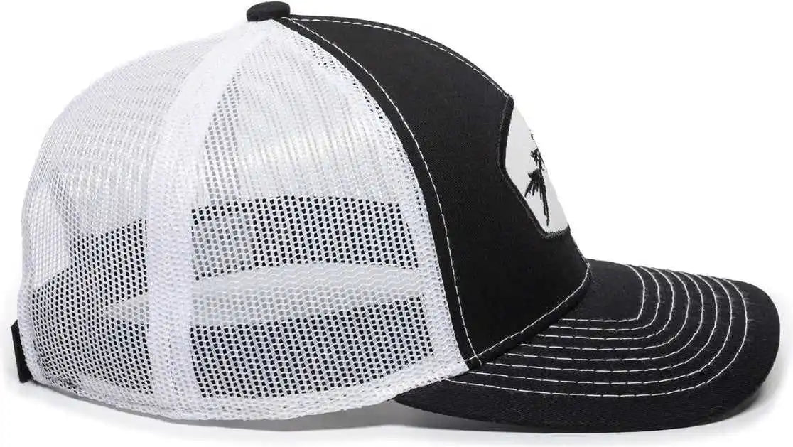 Oc Sports Bon-200 Bone Collection Mesh Back Cap - Black White - 6 7/8’’ - 7 1/2’’